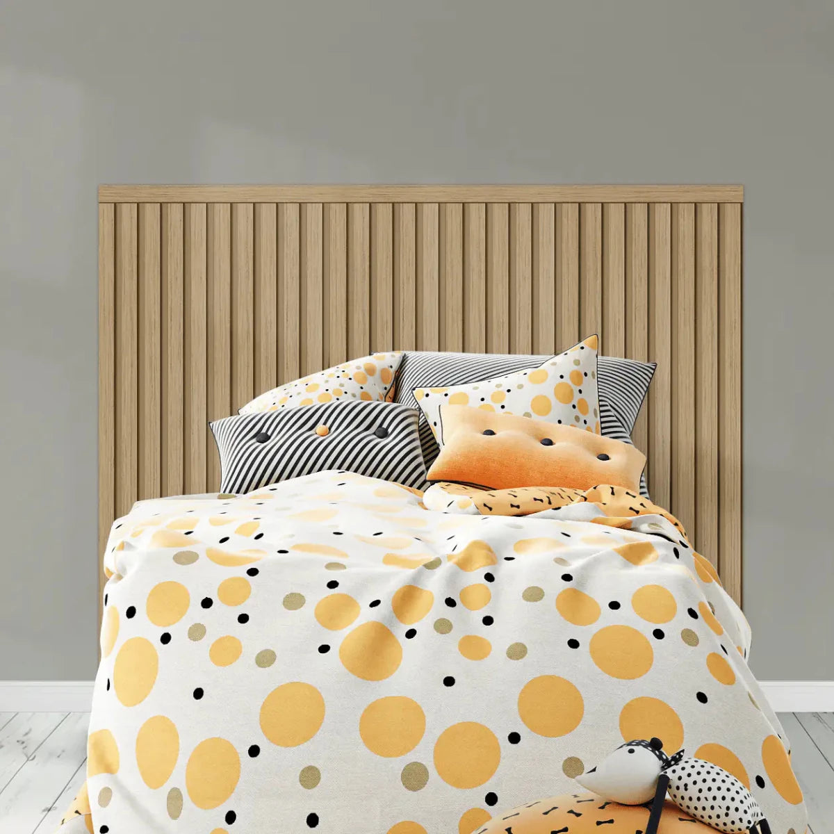 Kit Cabeceira Painel Ripado Autocolante | Linha Madeto